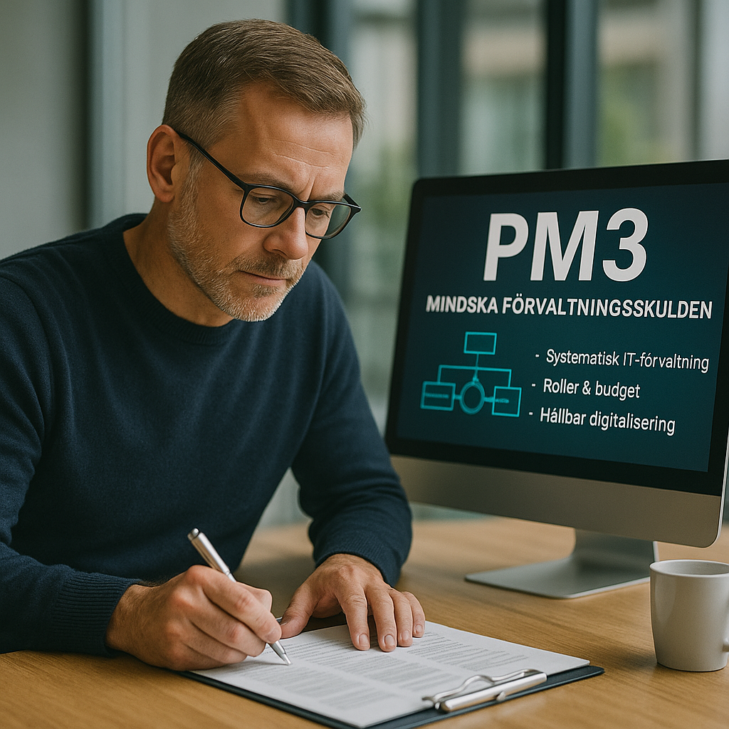 Förvaltningsskuld Offentlig Sektor  Minska med PM3  IT-förvaltning